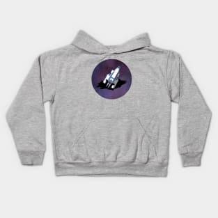 Spaceship Flying Through Tear In Space Kids Hoodie